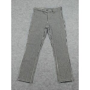 Free People Pants Womens 6 Black Check Tweed Slim Stretch Dress Career Work